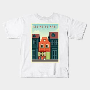 Kleintes Haus, Germany - Vintage Travel Poster Kids T-Shirt